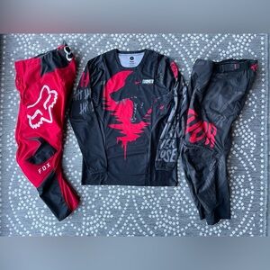 FOX Racing 180 Moto Pants 30 THOR Race Suit Shirt Jersey Pants Medium Mens Ride